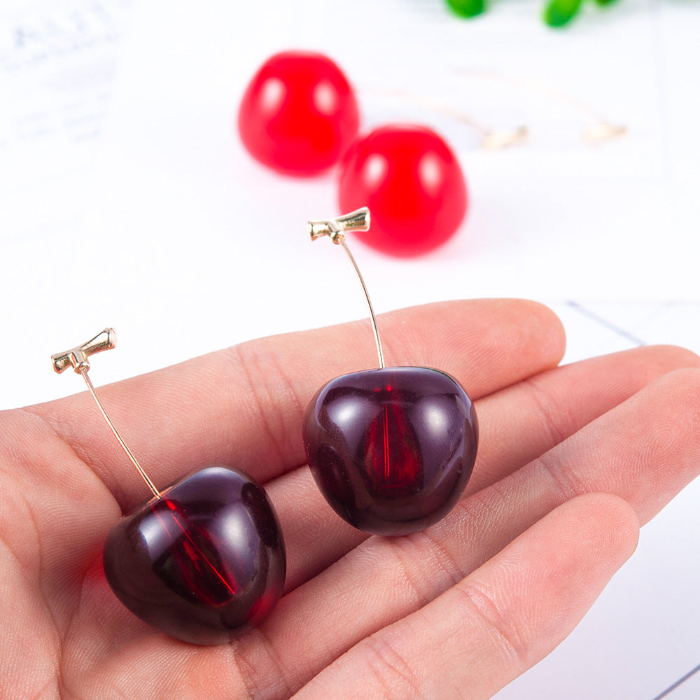 Cherry Fruit Stud Earrings Cute Fruit Earrings