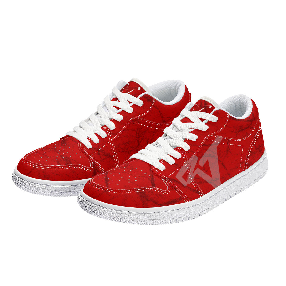 RVT Brand Unisex Low Top Skateboard Sneakers_Red