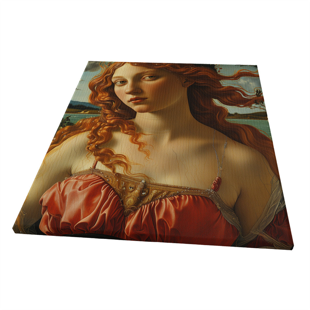 Birth of Venus Print on Canvas with Mounting Brackets 20x24in (vertical)