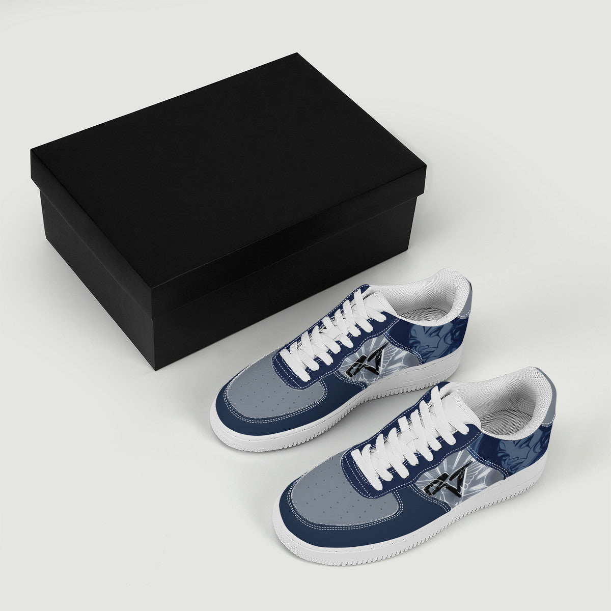 RVT Low Top Unisex Sneaker- Black/blue